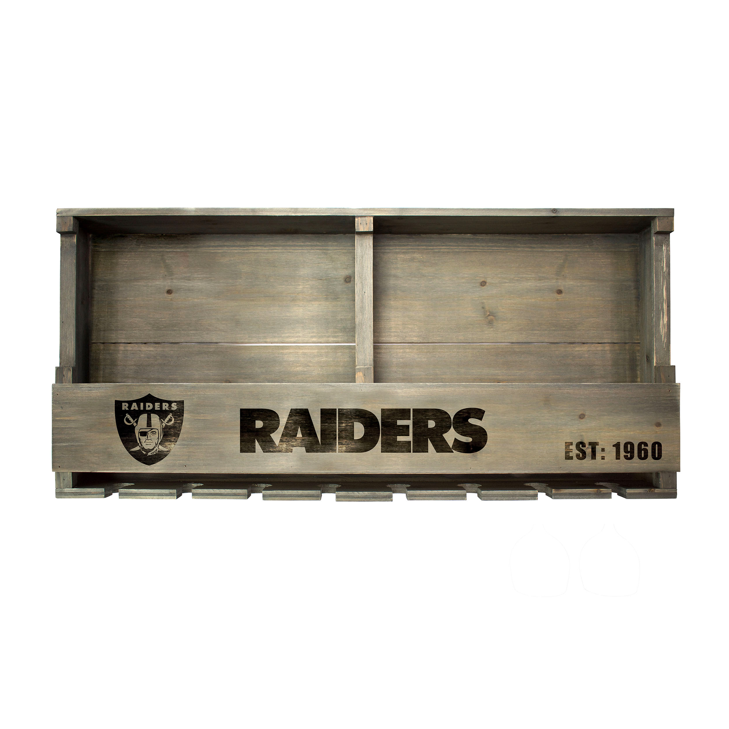 las vegas raiders reclaimed wood bar shelf
