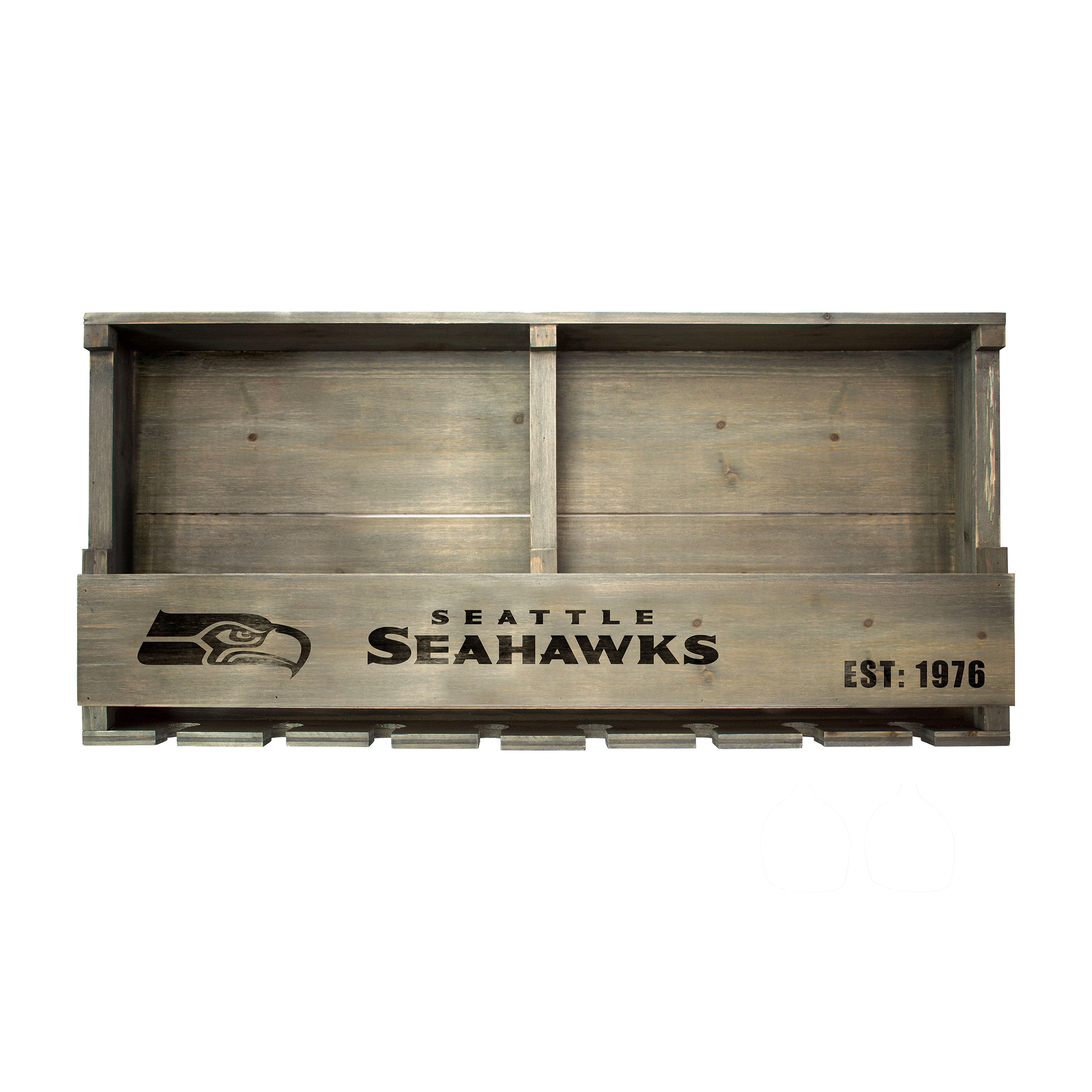 seattle seahawks reclaimed wood bar shelf