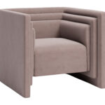 Taupe Velvet Armchair with Modern Design and Armrest Support 16 Taupe Velvet Armchair with Modern Design and Armrest Support