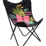 Multicolor Boho-Modern Accent Chair with Cotton Seat and Steel Frame 14 Multicolor Boho-Modern Accent Chair with Cotton Seat and Steel Frame