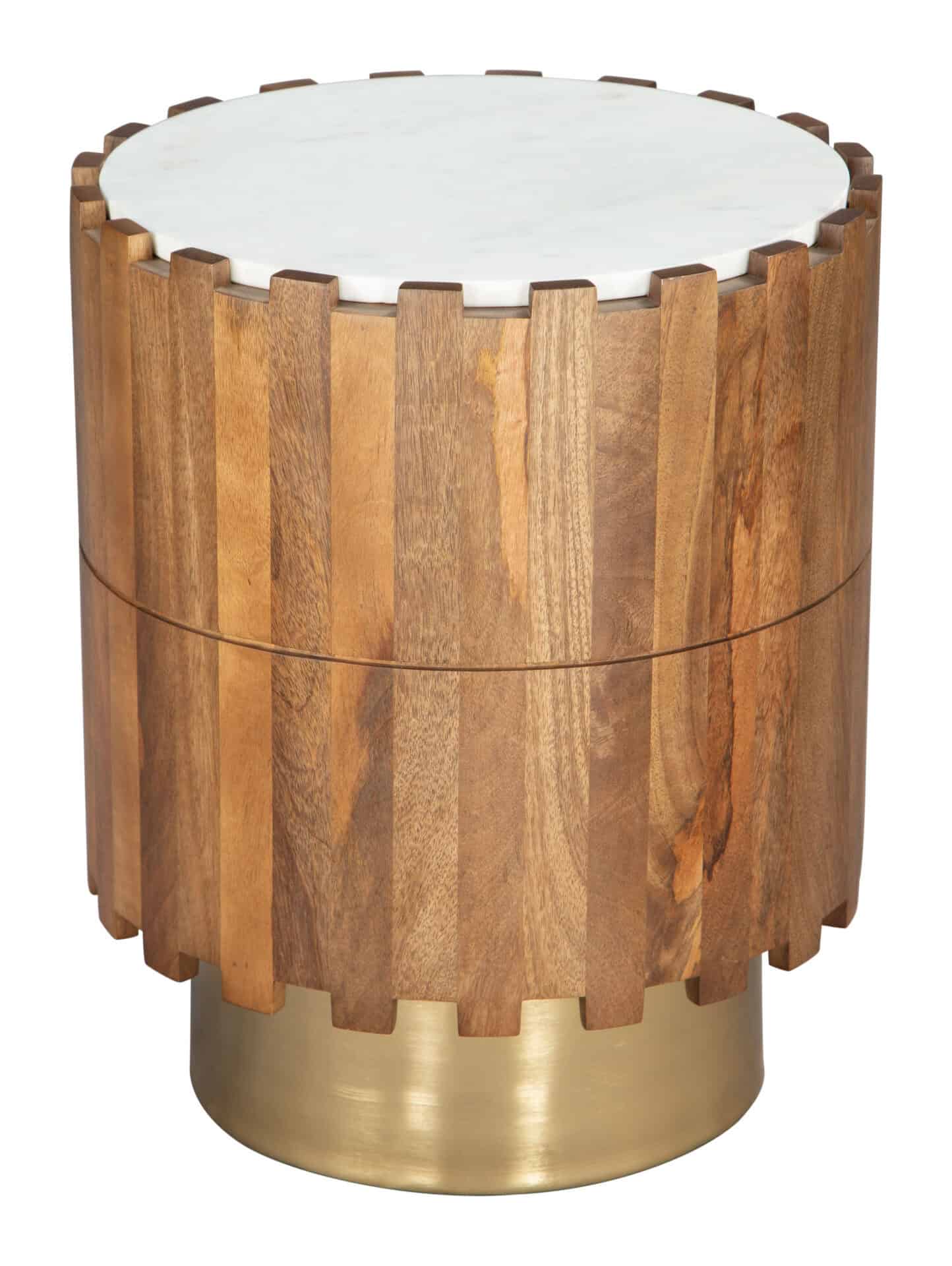 Natural Round Side Table with Sleek Design and Sturdy Construction 5 Natural Round Side Table with Sleek Design and Sturdy Construction - Image 5