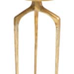 Round Antique Gold Accent Tables with Rimmed Top (Set of 2)