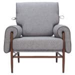 Gray Contemporary Accent Chair with Padded Armrests and Steel Frame 10 Gray Contemporary Accent Chair with Padded Armrests and Steel Frame