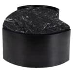 Black Marble Top Coffee Table with Wood Base, Modern Design 12 Black Marble Top Coffee Table with Wood Base, Modern Design