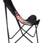 Multicolor Boho-Modern Accent Chair with Cotton Seat and Steel Frame 10 Multicolor Boho-Modern Accent Chair with Cotton Seat and Steel Frame
