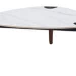 Multicolor Sintered Stone Coffee Table with Steel Vinyl-Wrapped Legs 11 Multicolor Sintered Stone Coffee Table with Steel Vinyl-Wrapped Legs