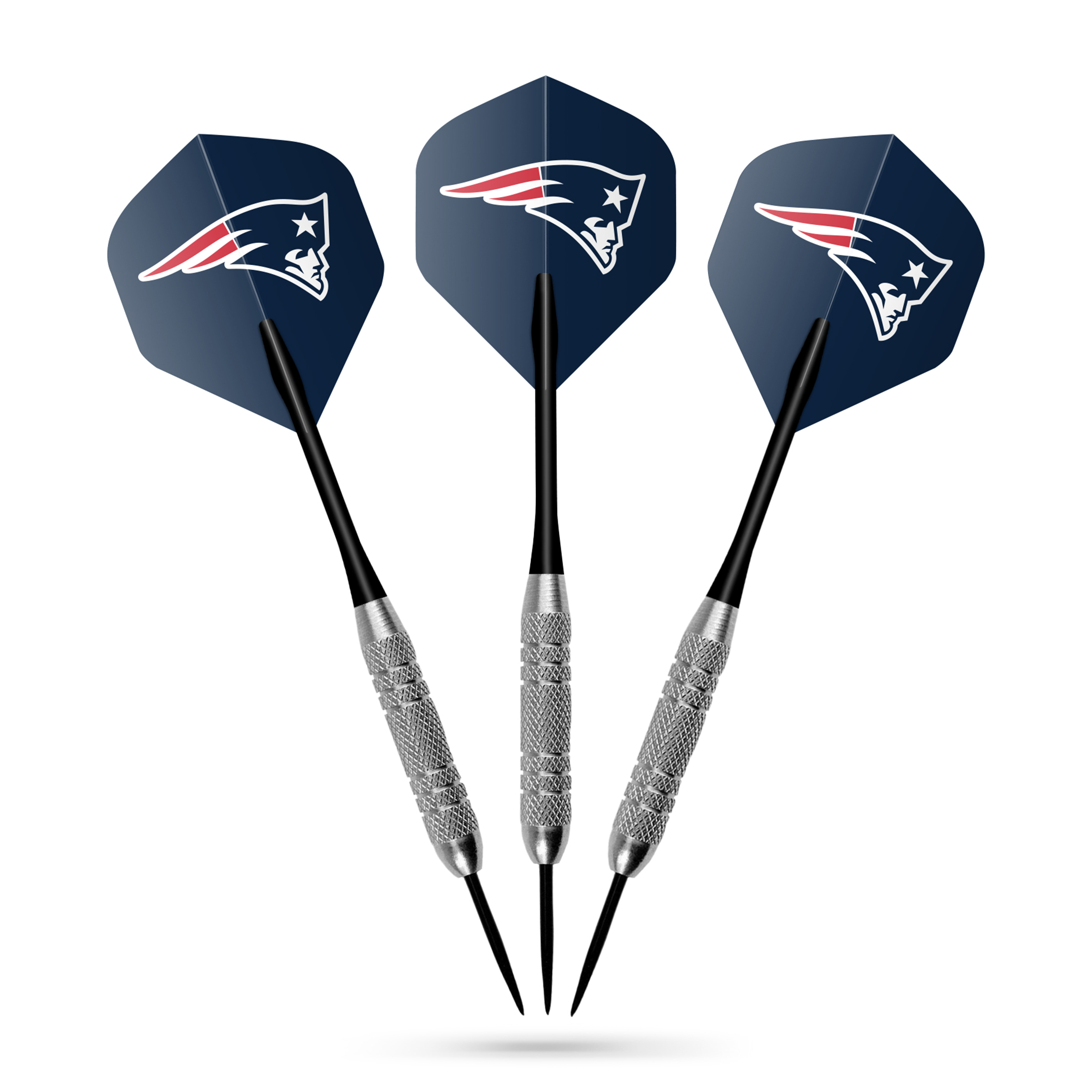 patriots dart set precision nickel plated with team flights