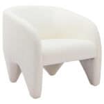 Modern White Shearling Accent Chair with Armrest Support 10 Modern White Shearling Accent Chair with Armrest Support