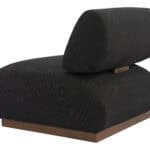 Black Boucle Accent Chair with Electroplated Legs and Rubber Feet 12 Black Boucle Accent Chair with Electroplated Legs and Rubber Feet