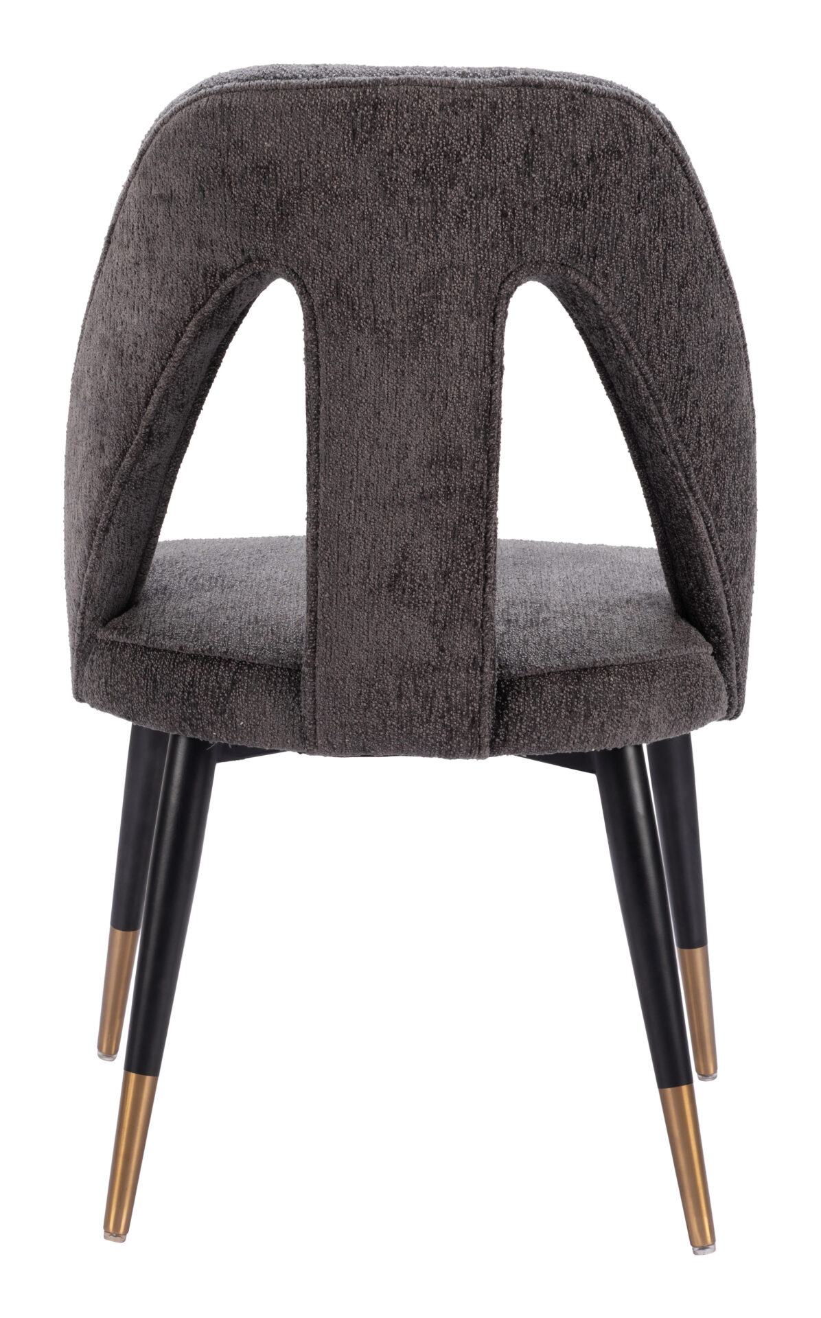 Gray Artus Dining Chair with Plush Teddy Fabric and Steel Frame 6 Gray Artus Dining Chair with Plush Teddy Fabric and Steel Frame - Image 6
