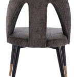 Gray Artus Dining Chair with Plush Teddy Fabric and Steel Frame 16 Gray Artus Dining Chair with Plush Teddy Fabric and Steel Frame