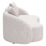 Beige Outdoor Loveseat with Durable Frame and Washable Cushions