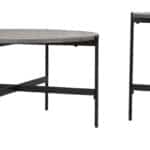 Modern Gray and Black Round Coffee Table Set (2-Piece) 20 Modern Gray and Black Round Coffee Table Set (2-Piece)