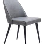Modern Gray Armless Dining Chairs with Steel Frame (Set of 2) 13 Modern Gray Armless Dining Chairs with Steel Frame (Set of 2)
