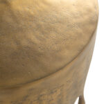 Antique Brass Drip Round Side Table with Steel Frame 12 Antique Brass Drip Round Side Table with Steel Frame
