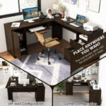 66 Inch L-Shaped Computer Desk with Drawers and Keyboard Tray 40 66 Inch L-Shaped Computer Desk with Drawers and Keyboard Tray