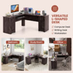 Space-Saving L-Shaped Desk with Drawers, Keyboard Tray, and Cabinet 20 Space-Saving L-Shaped Desk with Drawers, Keyboard Tray, and Cabinet