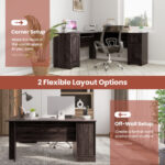 Space-Saving L-Shaped Desk with Drawers, Keyboard Tray, and Cabinet 21 Space-Saving L-Shaped Desk with Drawers, Keyboard Tray, and Cabinet
