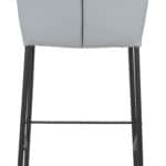 Gray Stackable Counter Stool with Faux Leather and Tufted Seat (Set of 2) 12 Gray Stackable Counter Stool with Faux Leather and Tufted Seat (Set of 2)