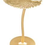 Gold Flower-Inspired Side Table with Curved Base and Textured Top 15 Gold Flower-Inspired Side Table with Curved Base and Textured Top