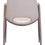 Mid-Century Faux Leather Dining Chair with Walnut Legs (Set of 2)