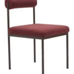 Red Plush Dining Chair with Bronze Steel Frame for Modern Spaces 8 Red Plush Dining Chair with Bronze Steel Frame for Modern Spaces
