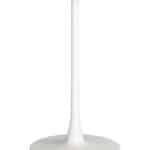 White Round Bar Table with Weather-Resistant Aluminum Frame