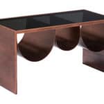 Modern Rectangular Coffee Table with Glass Top and Storage Shelves 5 Modern Rectangular Coffee Table with Glass Top and Storage Shelves