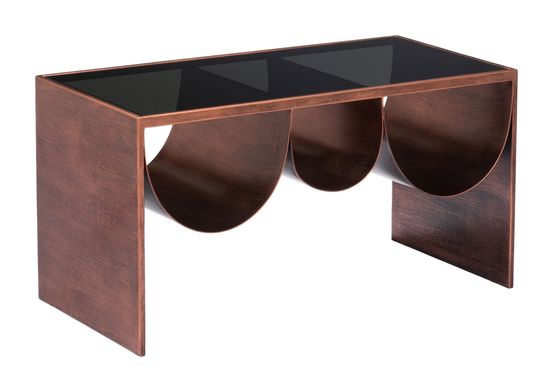 Modern Rectangular Coffee Table with Glass Top and Storage Shelves 5 Modern Rectangular Coffee Table with Glass Top and Storage Shelves