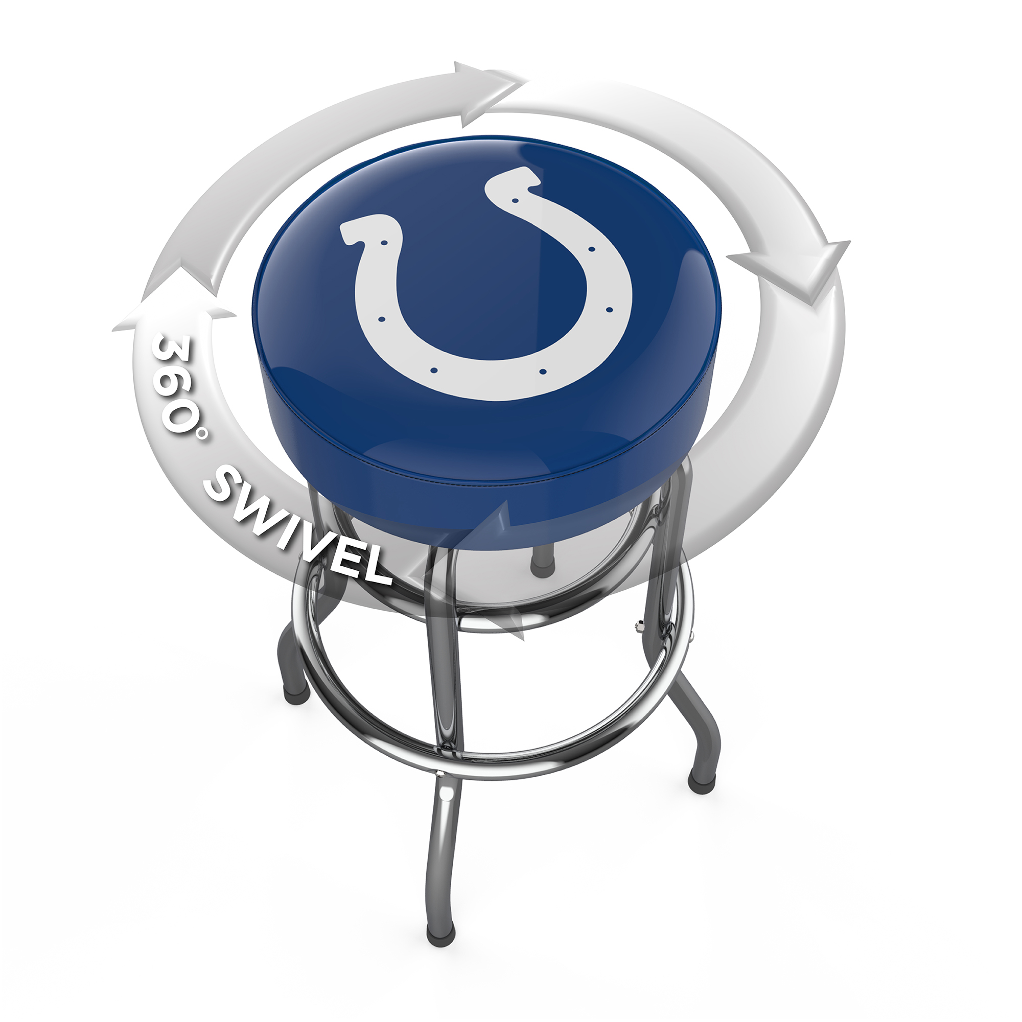 indianapolis colts chrome logo american crafted bar stool