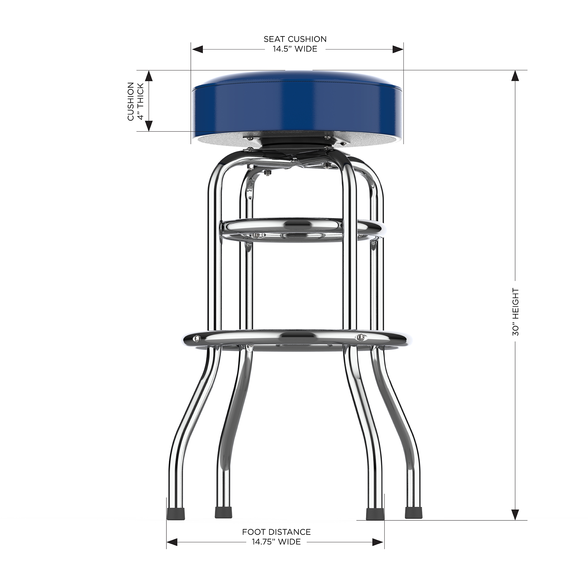 indianapolis colts chrome logo american crafted bar stool