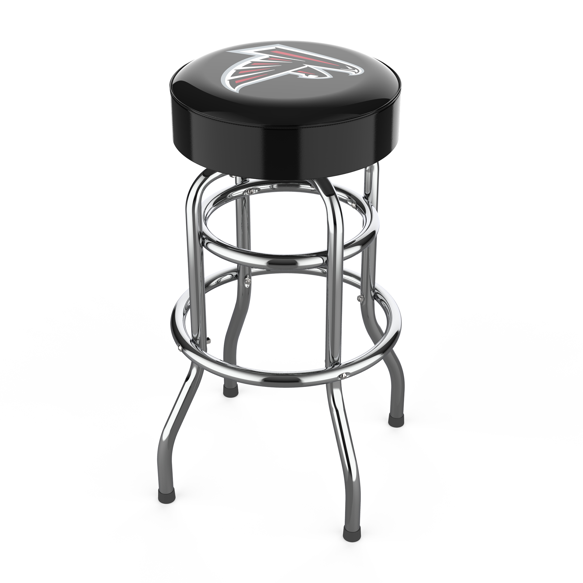 atlanta falcons chrome logo commercial grade bar stool