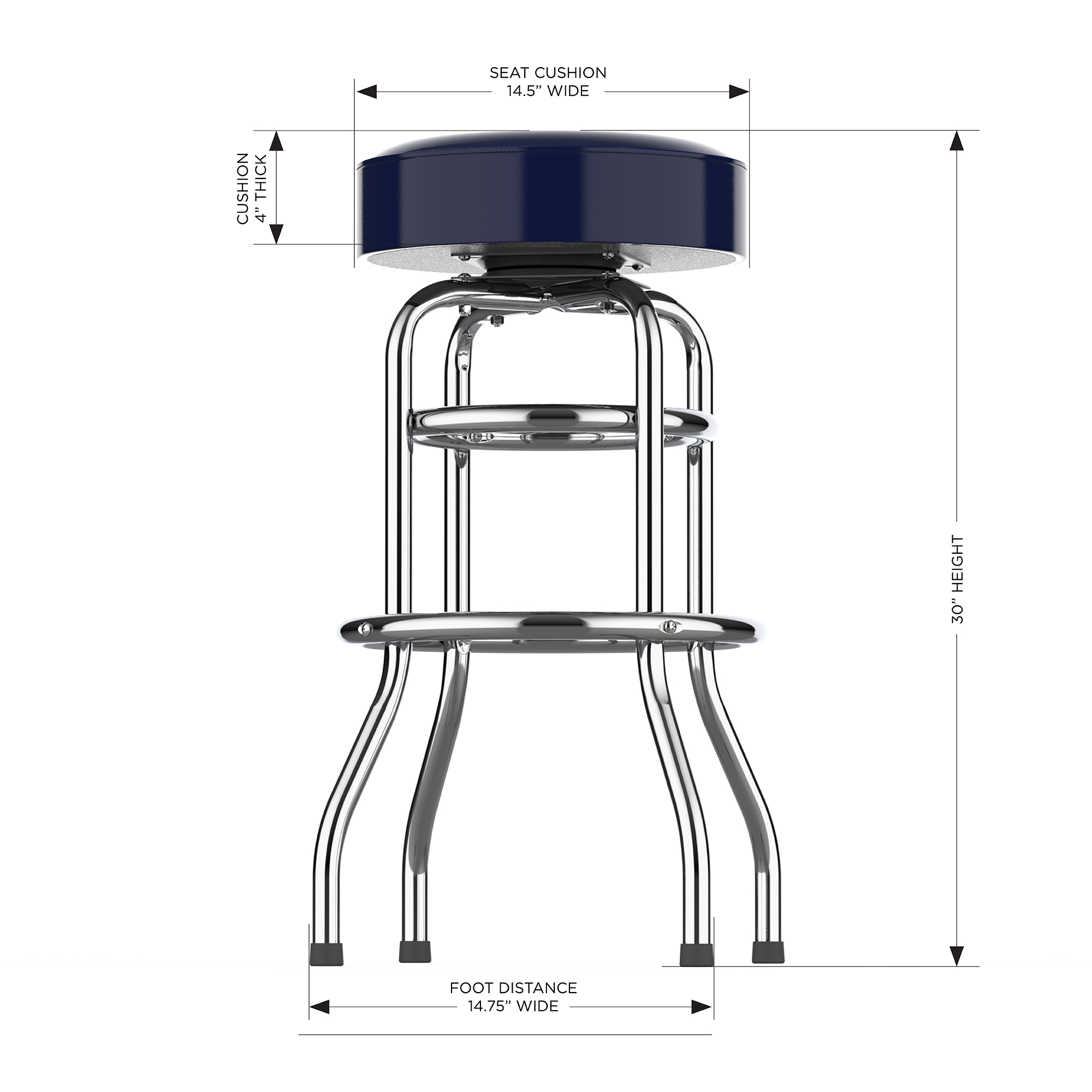 houston texans chrome logo bar stool