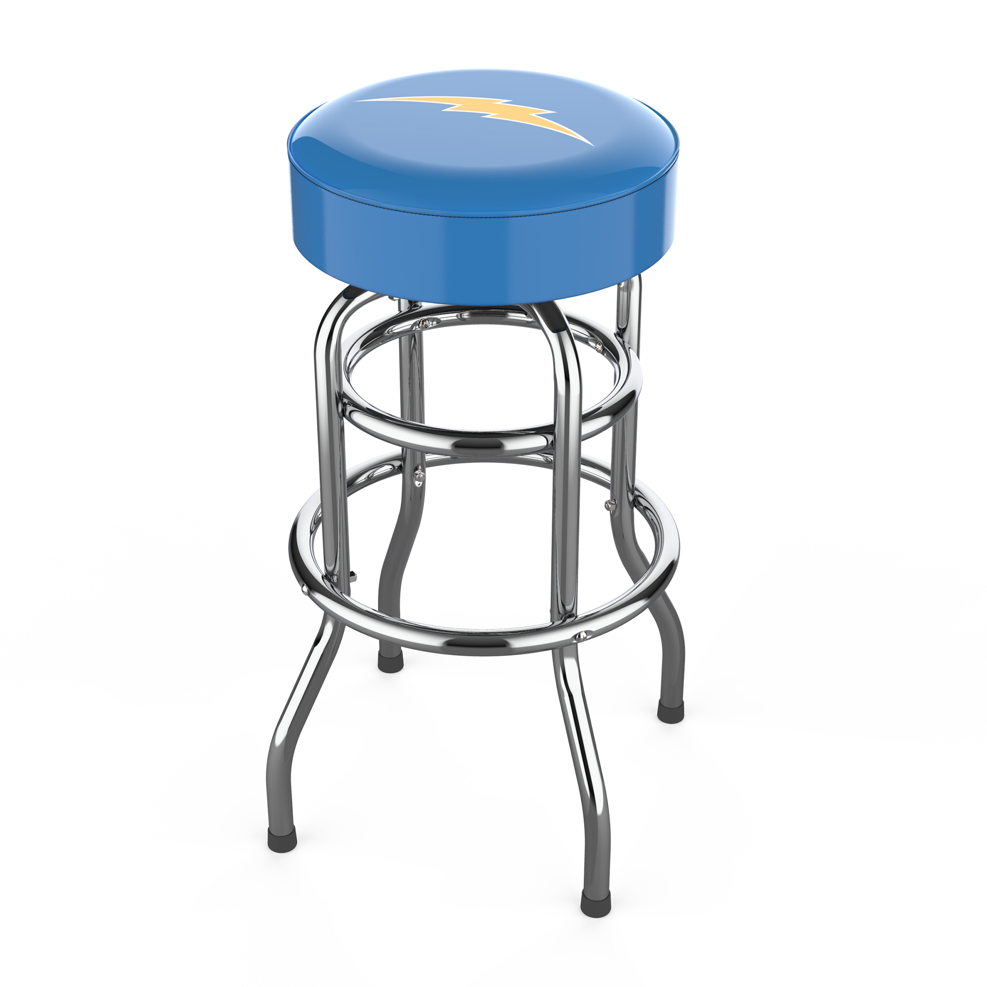 los angeles chargers chrome logo commercial bar stool