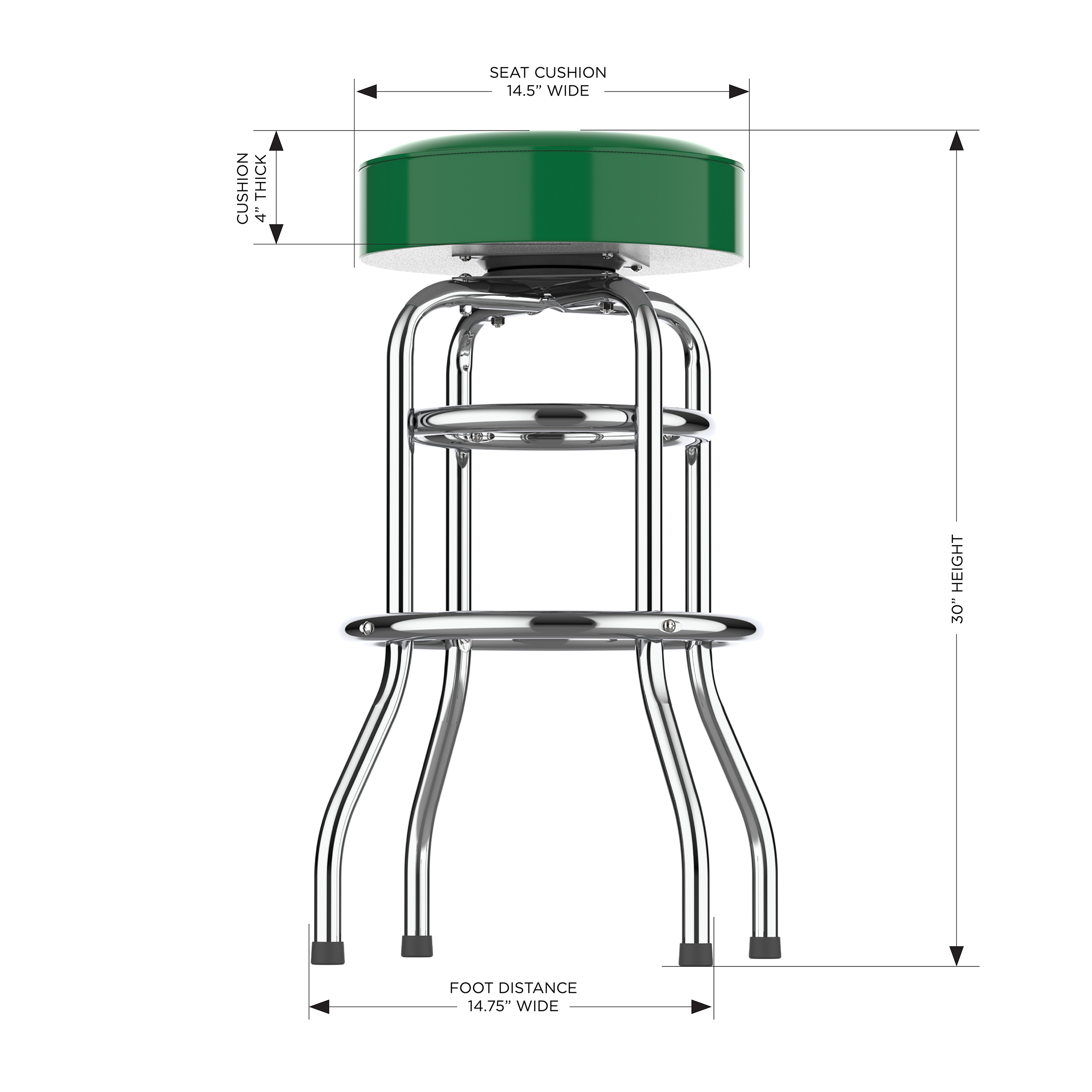 vintage philadelphia eagles chrome bar stool