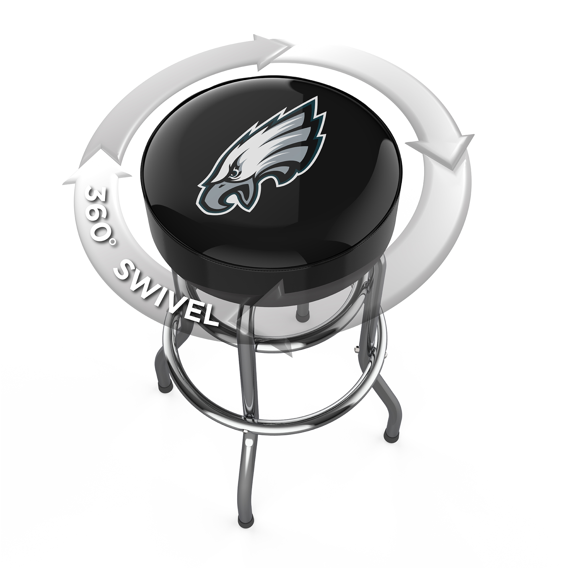 philadelphia eagles chrome logo bar stool