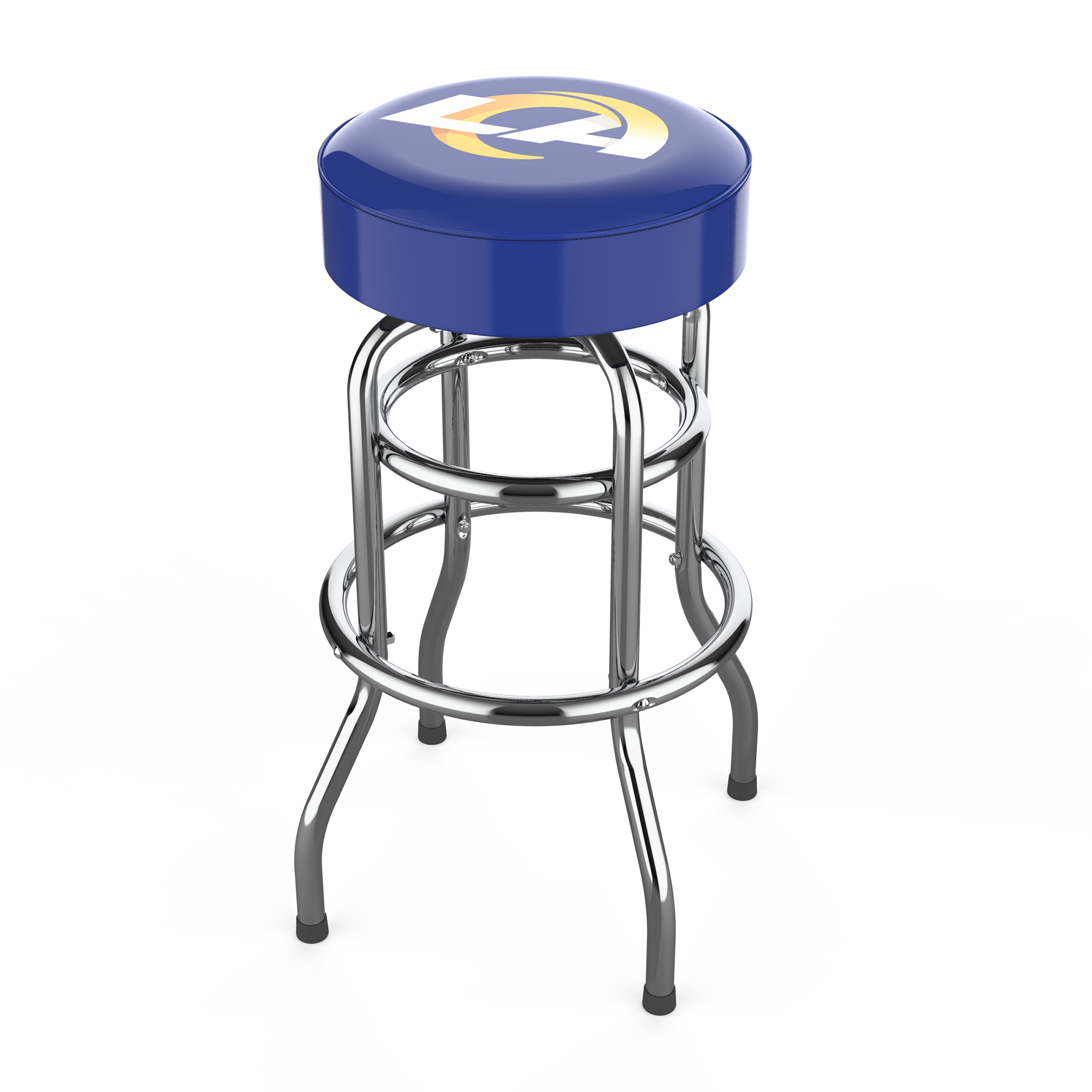 los angeles rams chrome logo american crafted bar stool