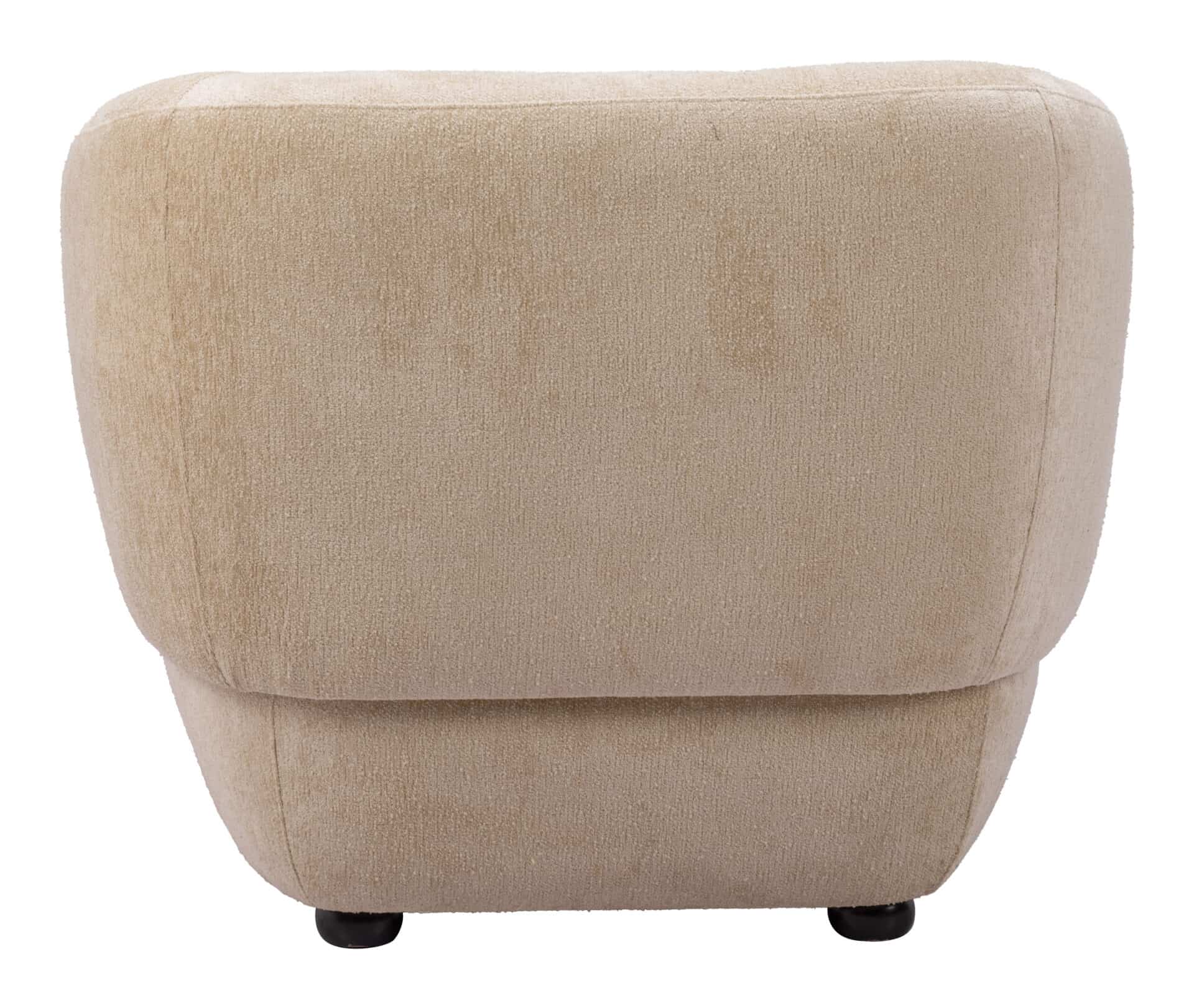 Velvet Accent Chair with Birch Legs and Armrest Support 6 Velvet Accent Chair with Birch Legs and Armrest Support - Image 6