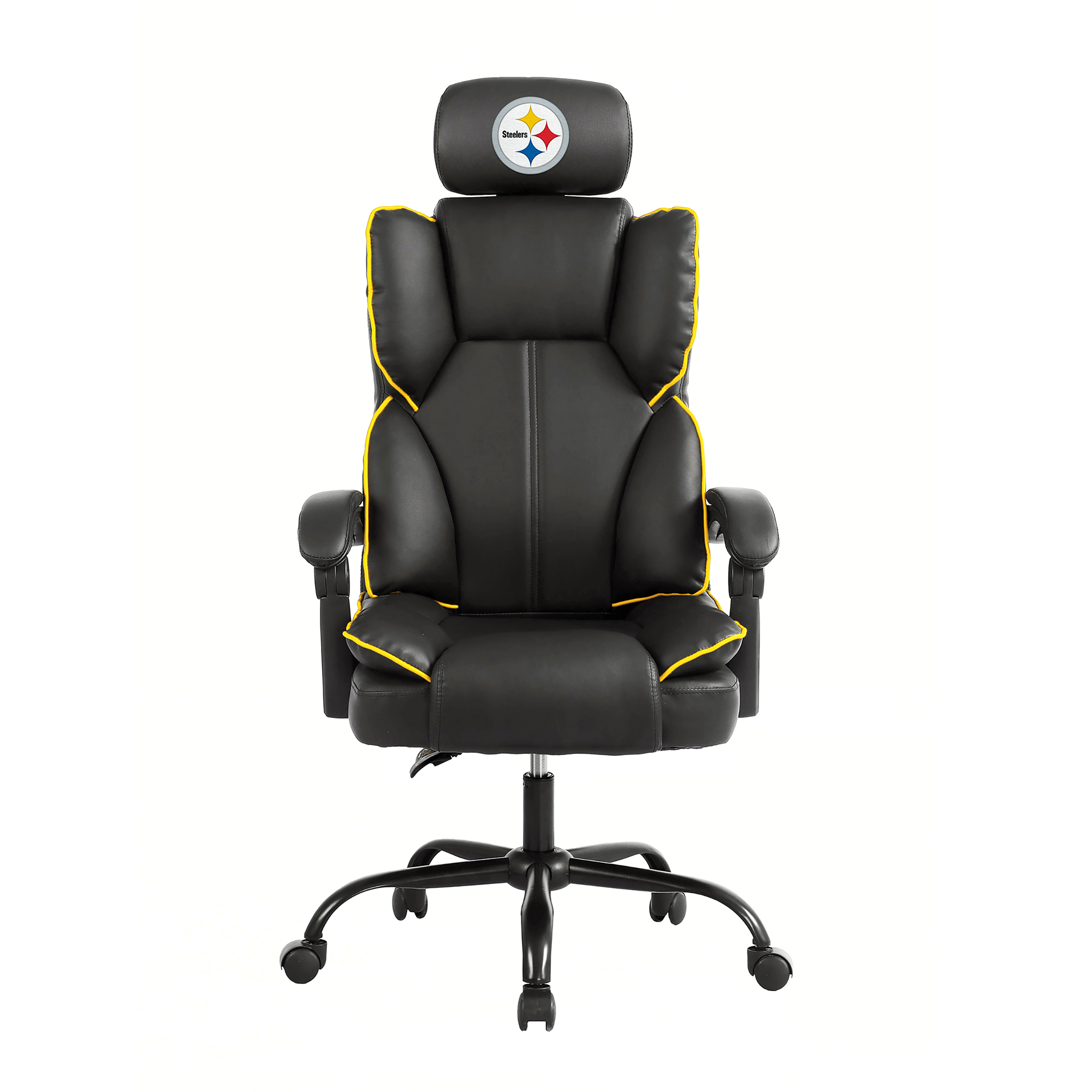 pittsburgh steelers embroidered headrest adjustable champ chair