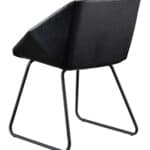 Modern Black Vinyl Dining Chair with Steel Legs (Set of 2) 16 Modern Black Vinyl Dining Chair with Steel Legs (Set of 2)