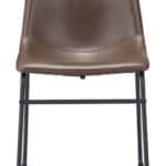 Vintage Espresso Faux Leather Dining Chair with Metal Base (Set of 2) 14 Vintage Espresso Faux Leather Dining Chair with Metal Base (Set of 2)