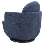 Blue Swivel Chair with Boucle Fabric and 360-Degree Base 12 Blue Swivel Chair with Boucle Fabric and 360-Degree Base