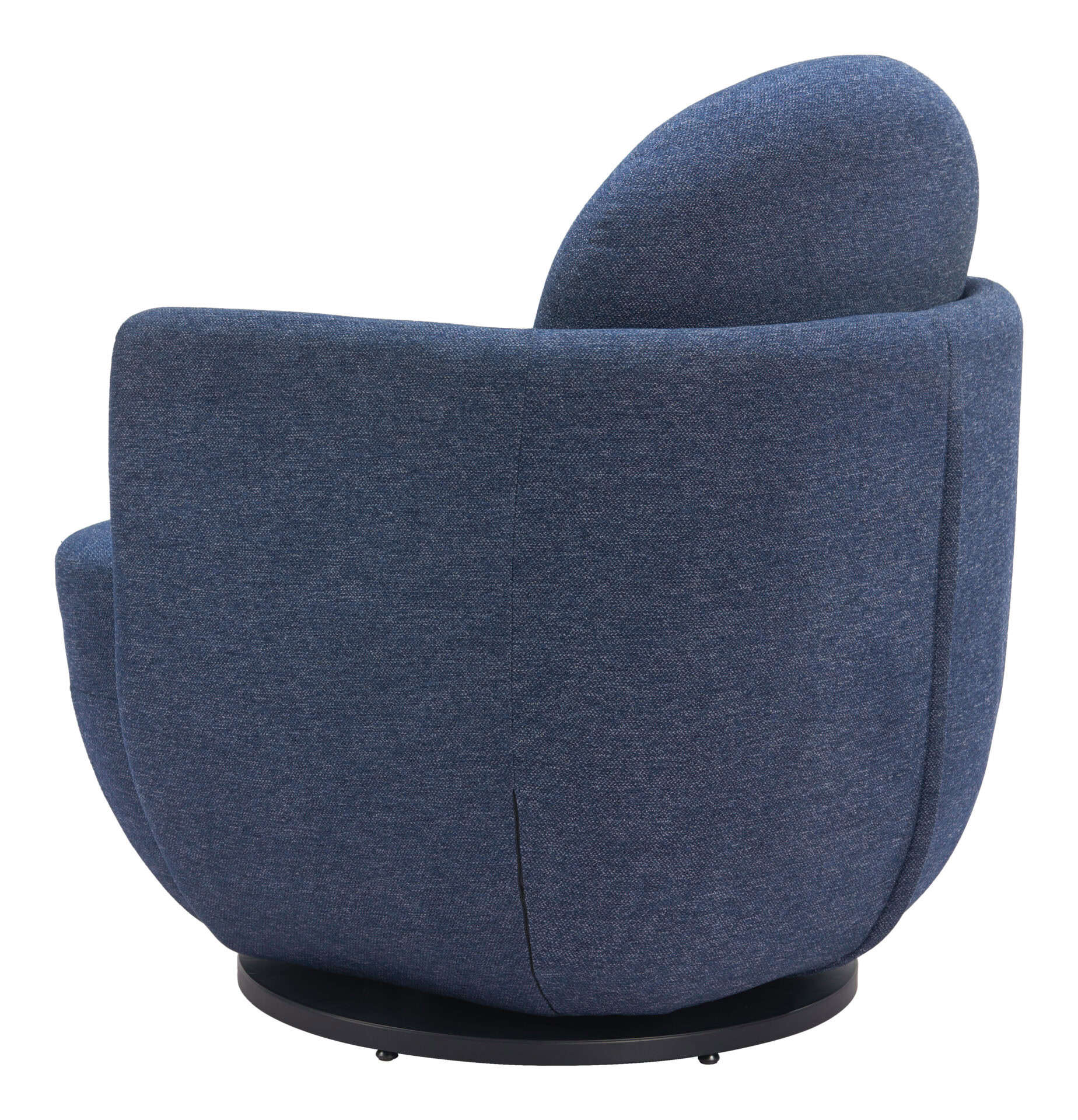 Blue Swivel Chair with Boucle Fabric and 360-Degree Base 5 Blue Swivel Chair with Boucle Fabric and 360-Degree Base - Image 5