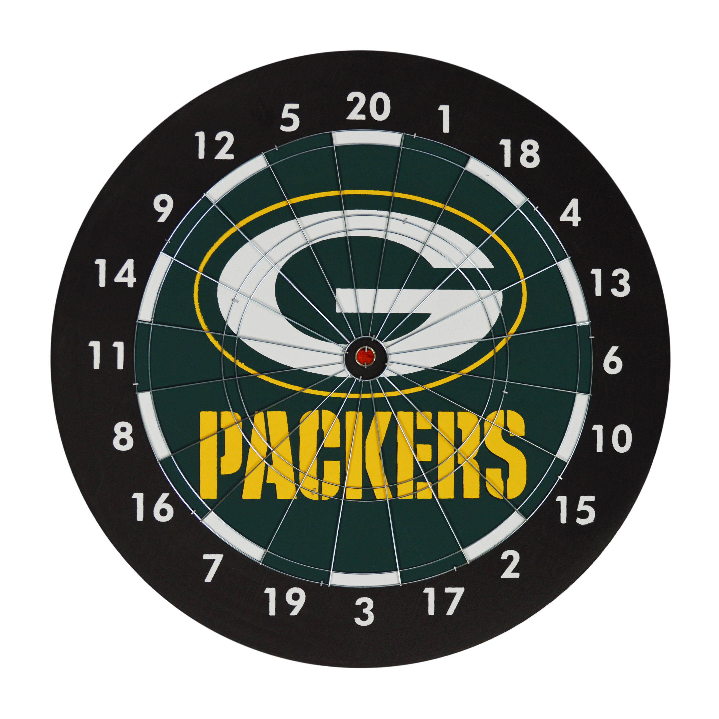 green bay packers paper dartboard set