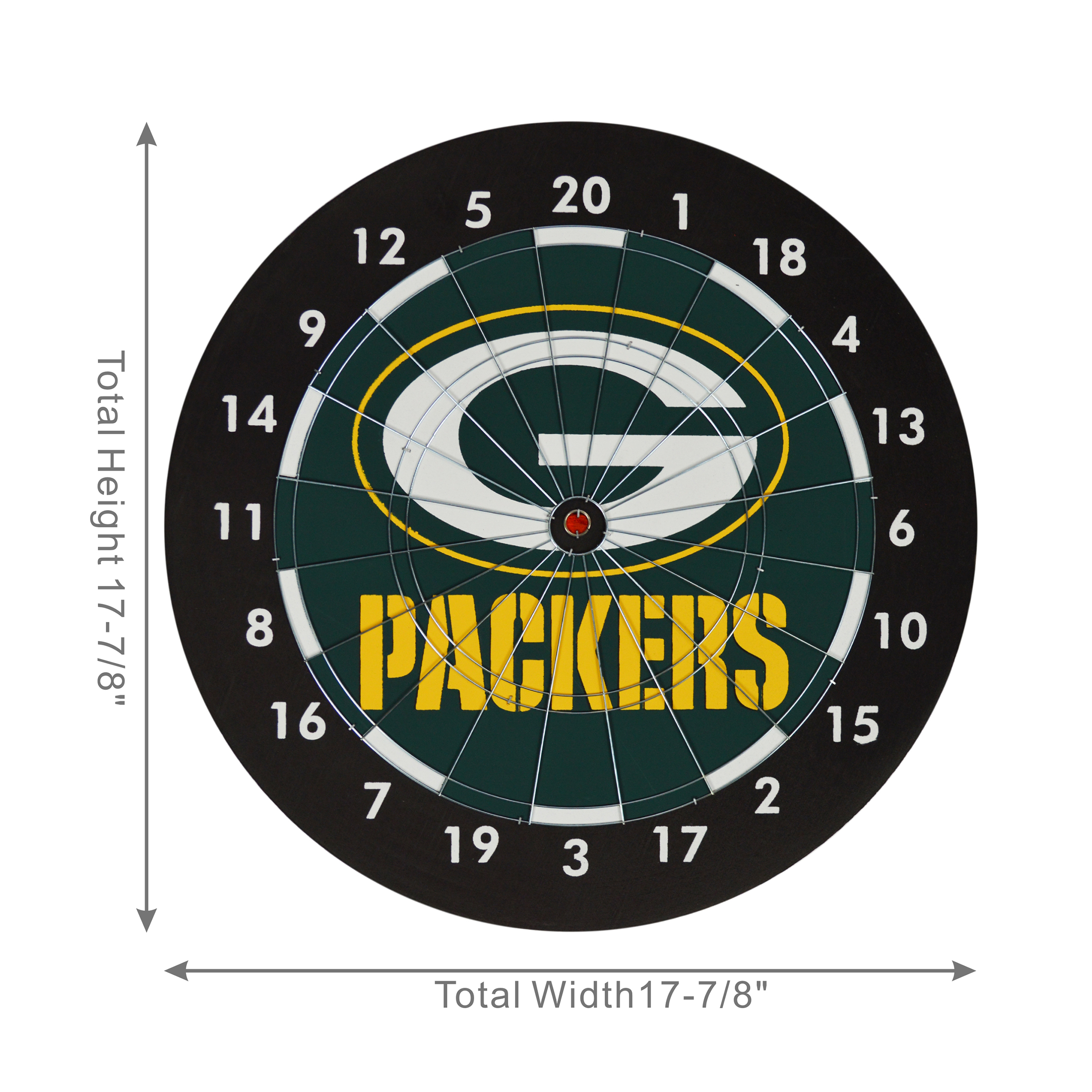 green bay packers paper dartboard set