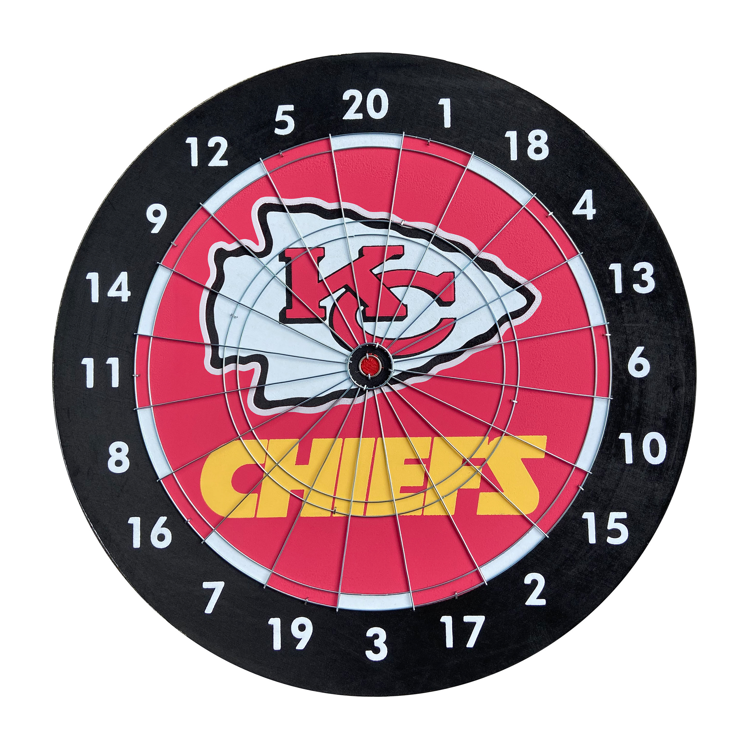 chiefs paper dartboard gift set with darts