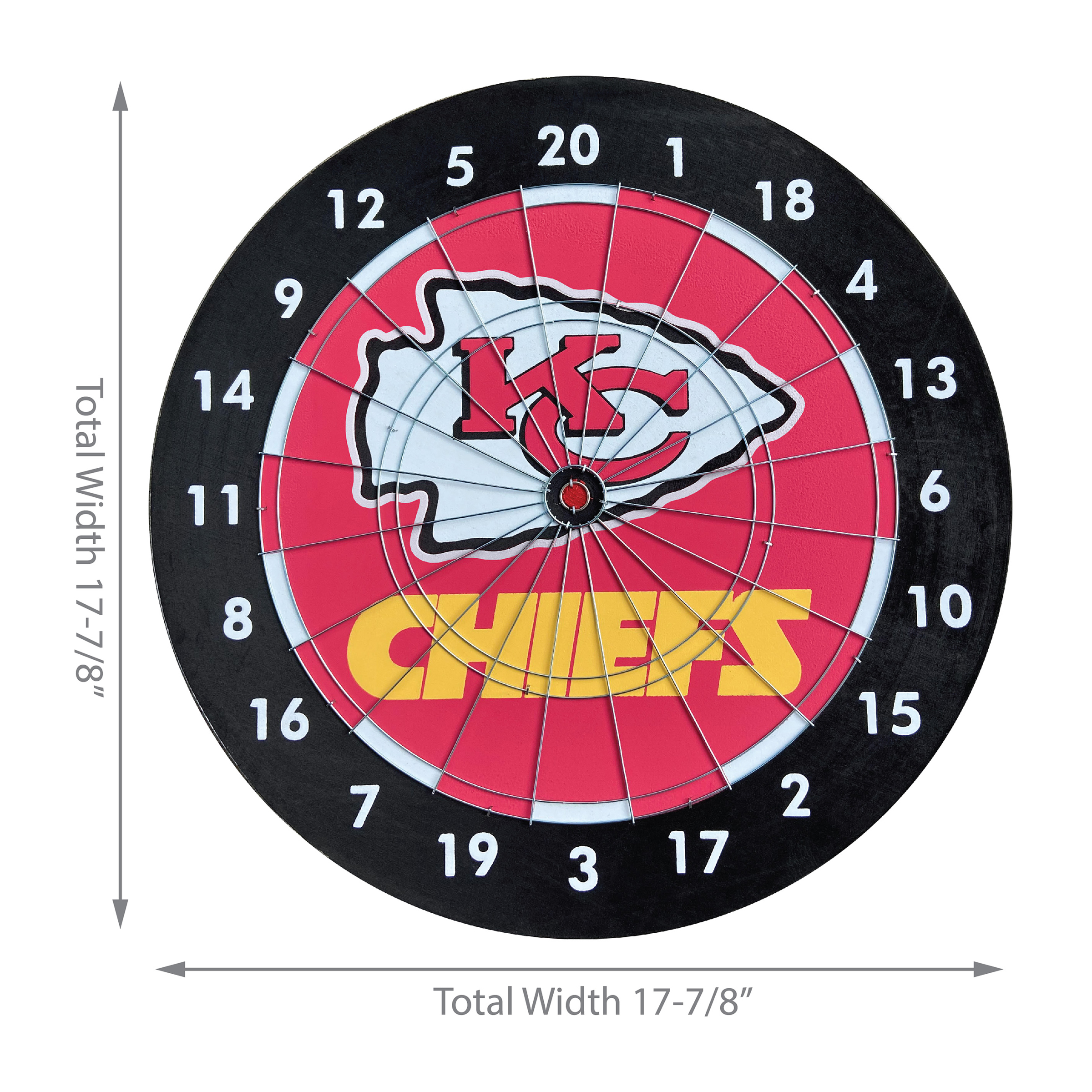 chiefs paper dartboard gift set with darts