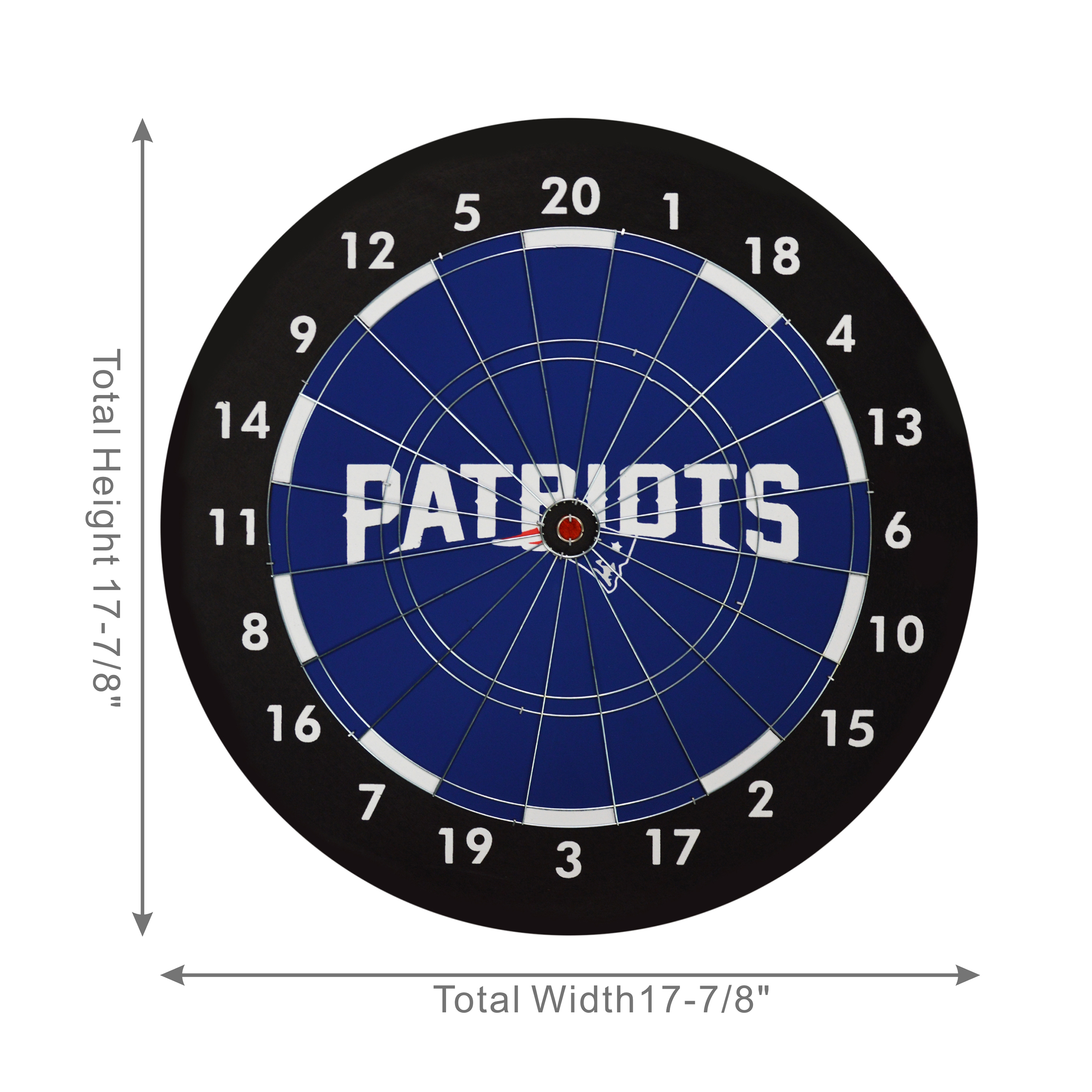 patriots paper dartboard set with darts