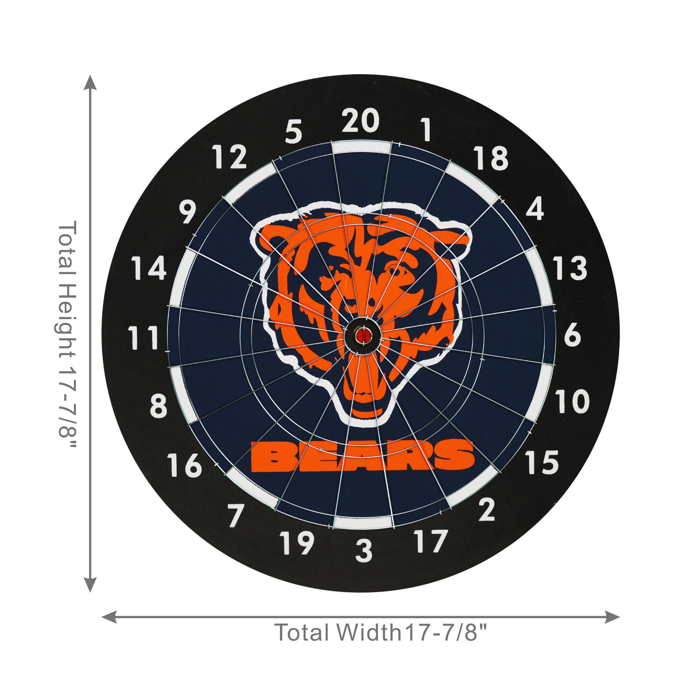 chicago bears paper dartboard set