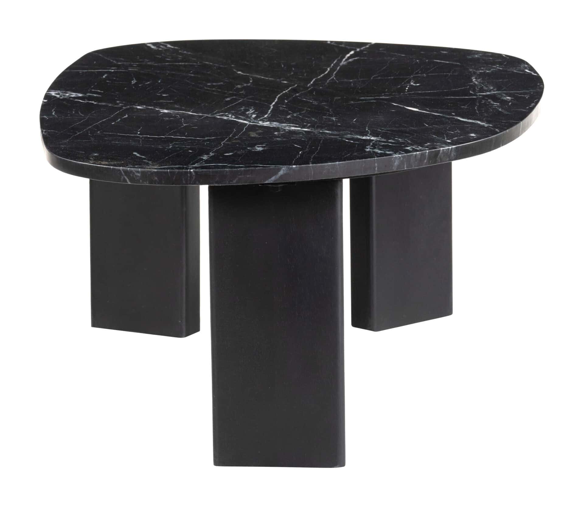 Black Marble Top Coffee Table with Minimalist Design and Durability 2 Black Marble Top Coffee Table with Minimalist Design and Durability - Image 2
